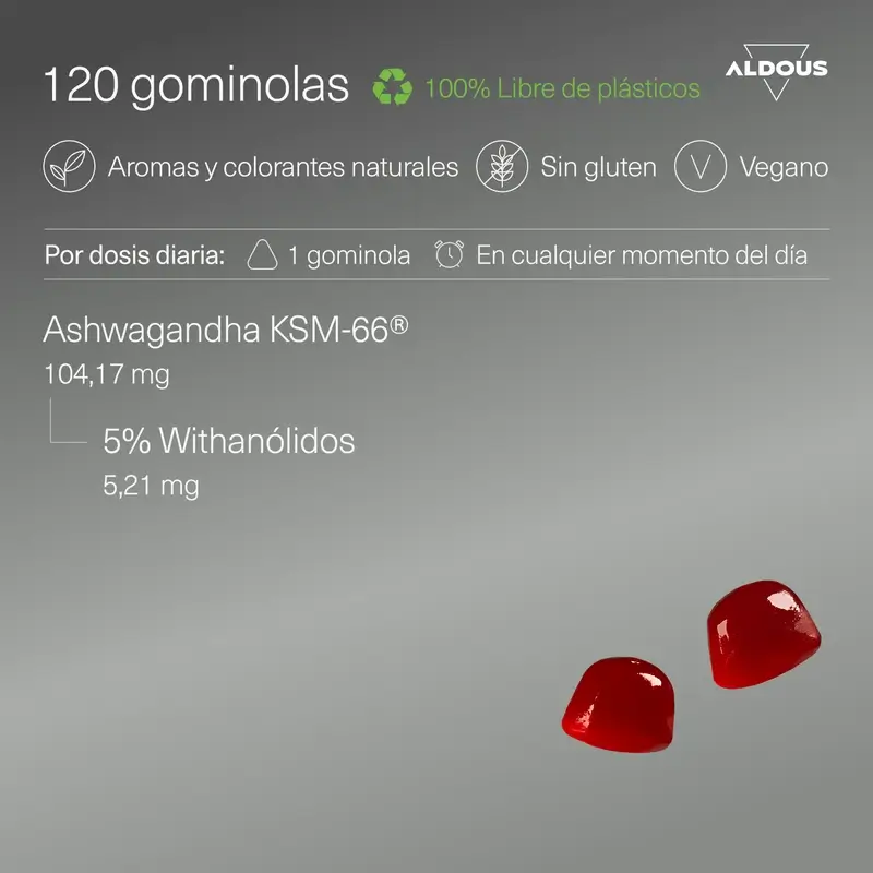 Aldous Bio Ashwagandha Ksm-66 , 120 gommine