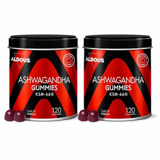 Aldous Bio Ashwagandha Ksm-66 , 120 gommine , confezione da 2