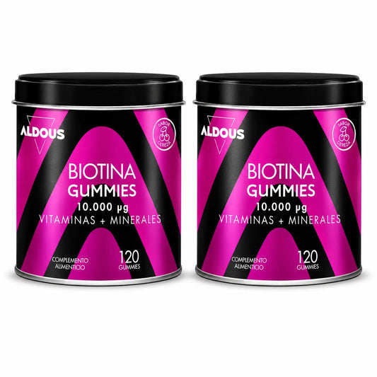 Aldous Bio Biotin , 120 gommine , confezione da 2