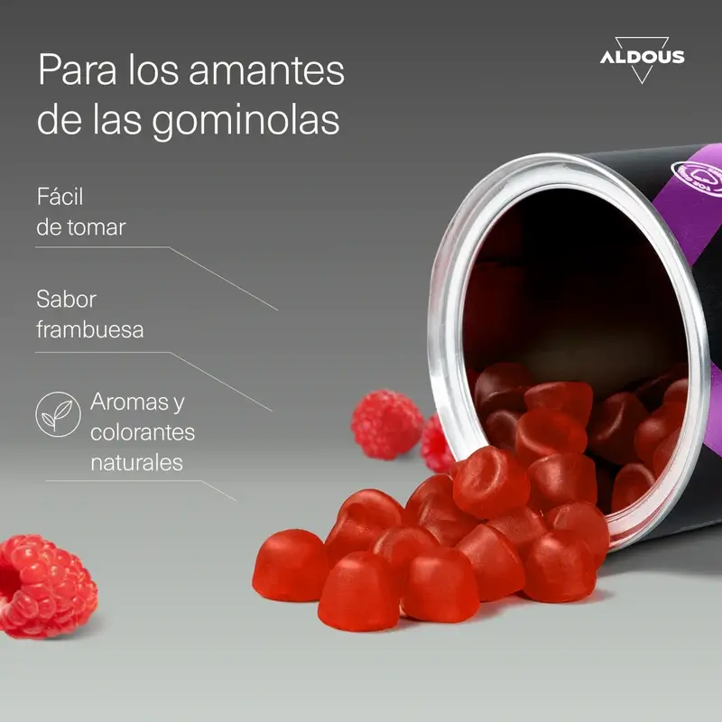 Aldous Bio Collagene idrolizzato con acido ialuronico, coenzima Q10, zinco e vitamine, 120 gummies