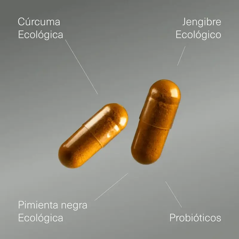 Aldous Bio Curcuma con zenzero e pepe nero con probiotici, 2X250 capsule