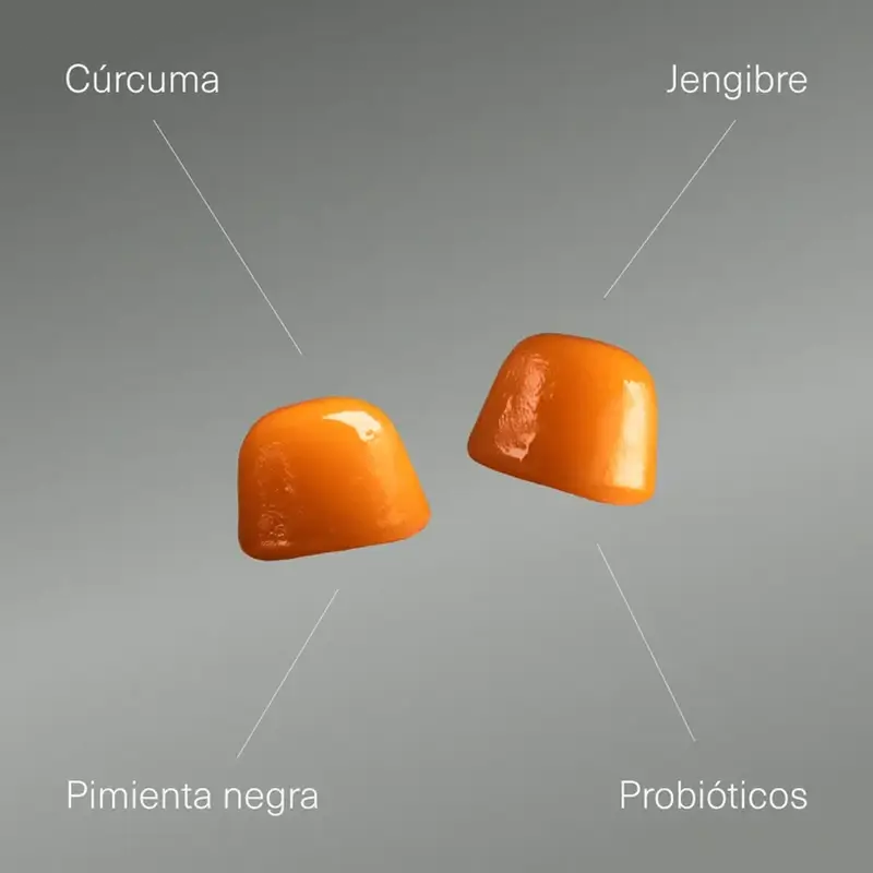 Aldous Bio Curcuma con zenzero e pepe nero + probiotici, 120 gummies
