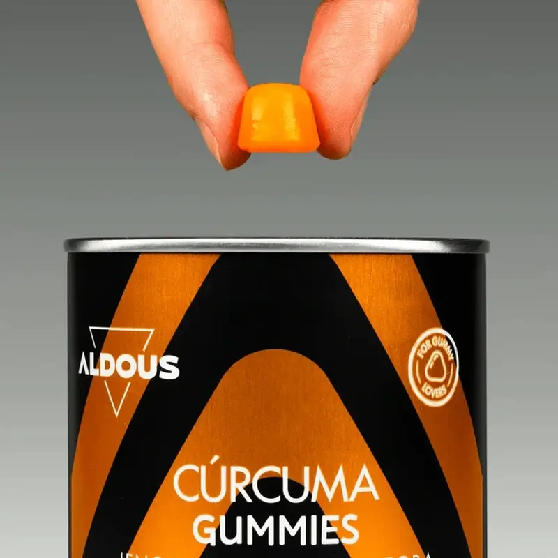 Aldous Bio Curcuma con zenzero e pepe nero + probiotici, 120 gummies