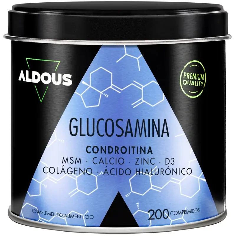 Aldous Bio Glucosamina, condroitina, Msm, collagene, acido ialuronico, zinco, calcio e vitamina D3 , 200 compresse