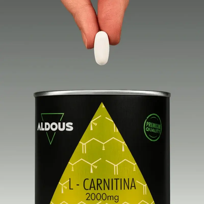 Aldous Bio L Carnitina 2000Mg Integratore pre-allenamento e recupero muscolare, 200 compresse
