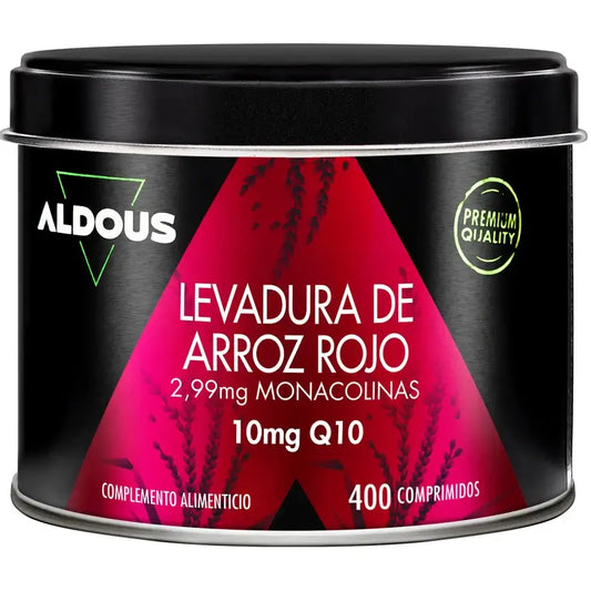 Aldous Bio Aldous Lievito di Riso Rosso con Coenzima Q10 , 400 compresse