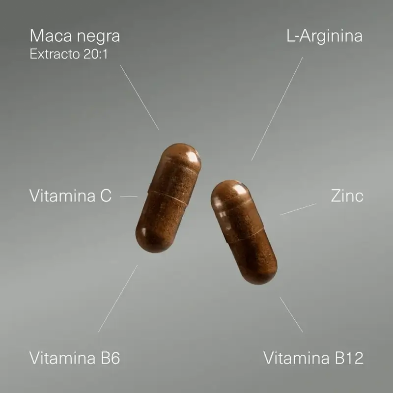Aldous Bio Peruvian Black Maca Complex Arginina, Zinco, Vitamina C, B12 e B6 , 200 capsule