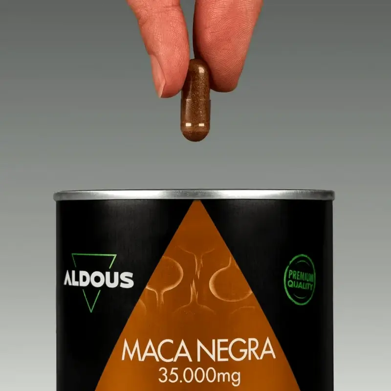 Aldous Bio Peruvian Black Maca Complex Arginina, Zinco, Vitamina C, B12 e B6 , 200 capsule