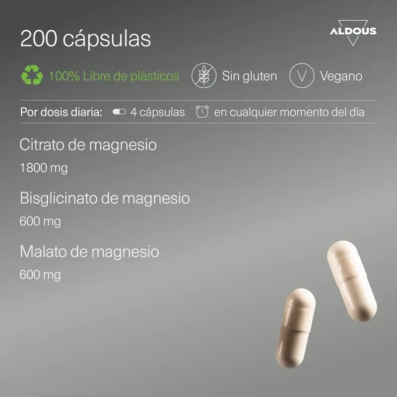Aldous Bio Magnesium Complex Triple 3000Mg, 200 capsule