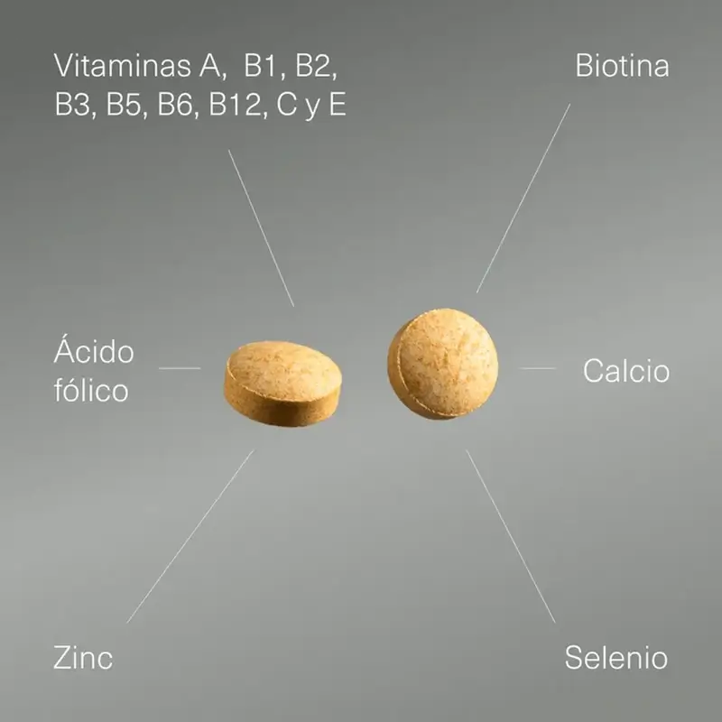 Aldous Bio Multivitamine Vitamina C, D, E, A, Vitamine del gruppo B, Biotina, Acido folico, Calcio, Zinco, Selenio , 500 compresse