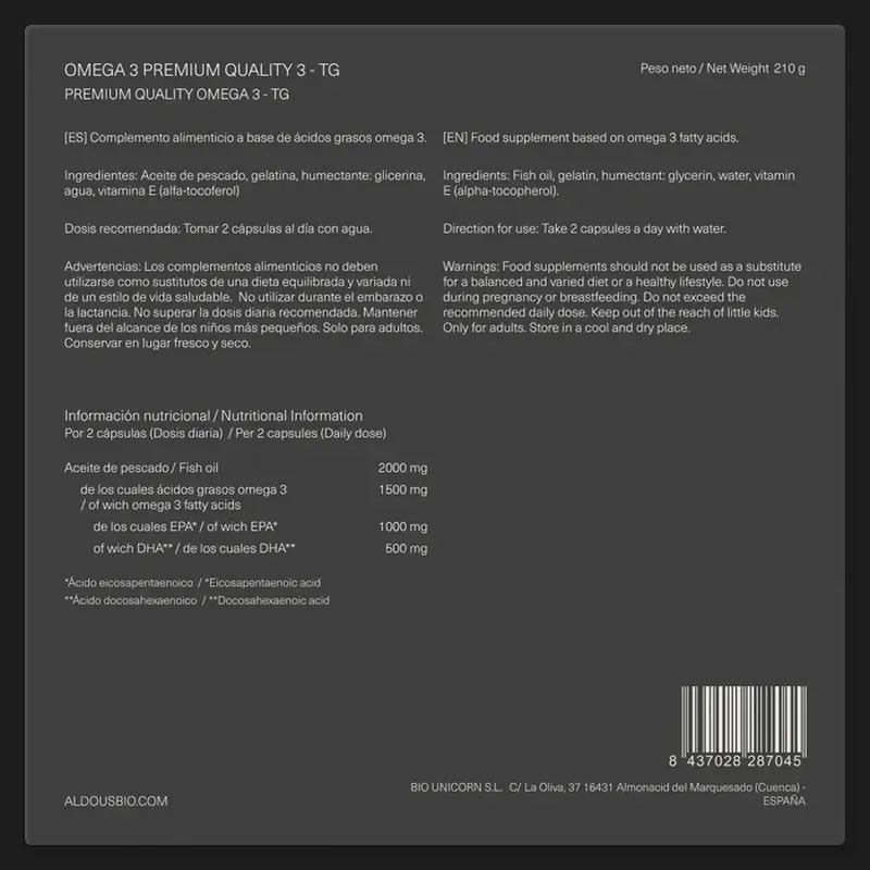 Aldous Bio Omega 3 Premium Capsule, 150 capsule