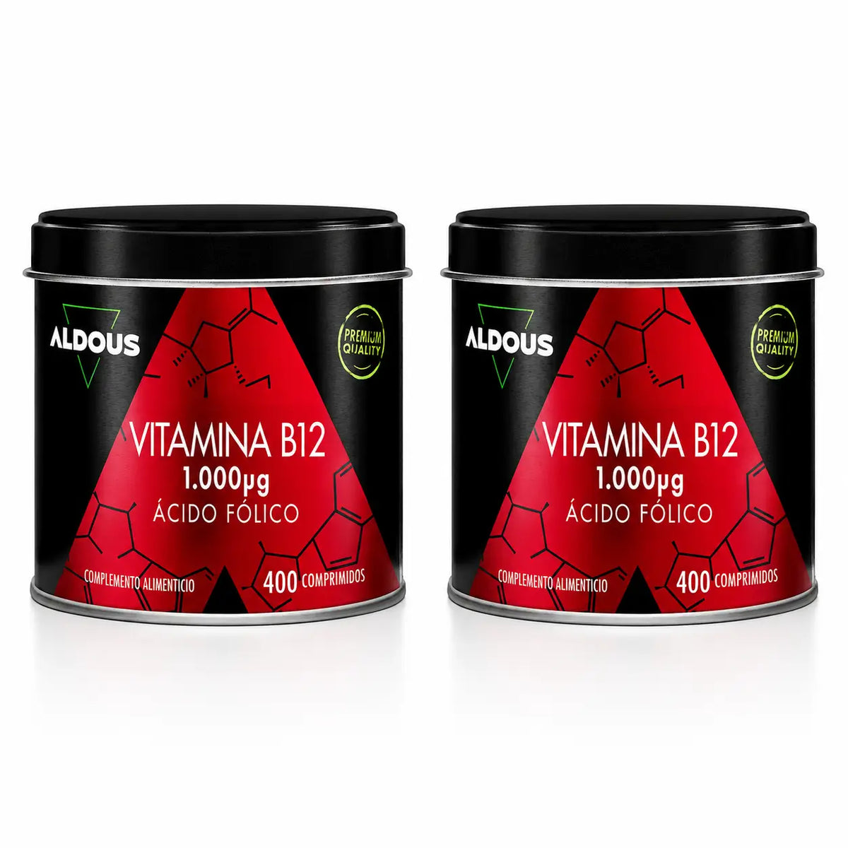 Aldous Bio Vitamina B12 con acido folico , 400 compresse , confezione 2