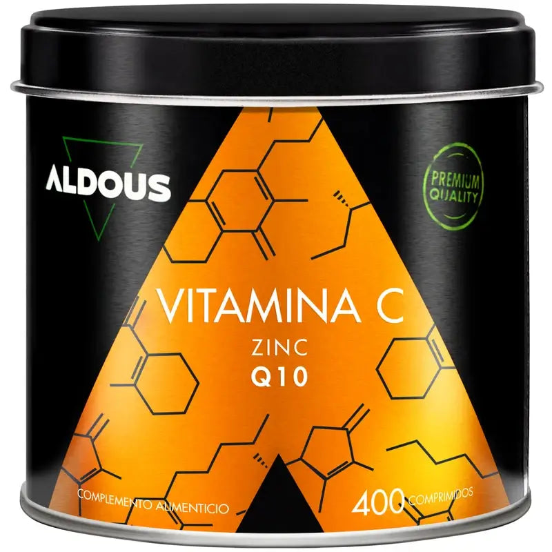 Aldous Bio Vitamina C con zinco e coenzima Q10, 400 compresse