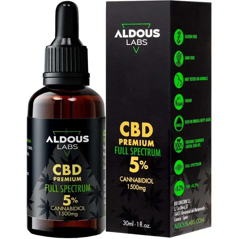 Aldous Labs Autentico Olio di CBD 5% 30 ml Spettro Completo