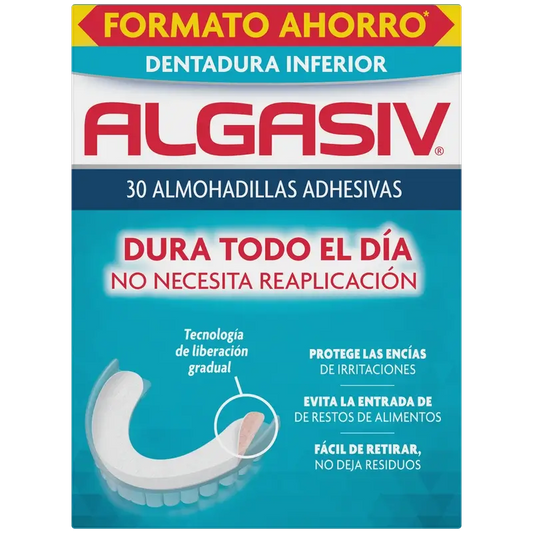 Cuscinetti adesivi Algasiv per protesi inferiori 30 pz.