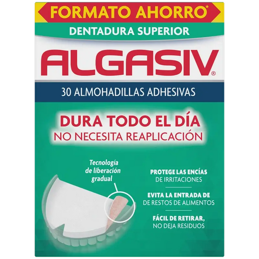 Cuscinetti adesivi Algasiv per protesi superiore 30 unità