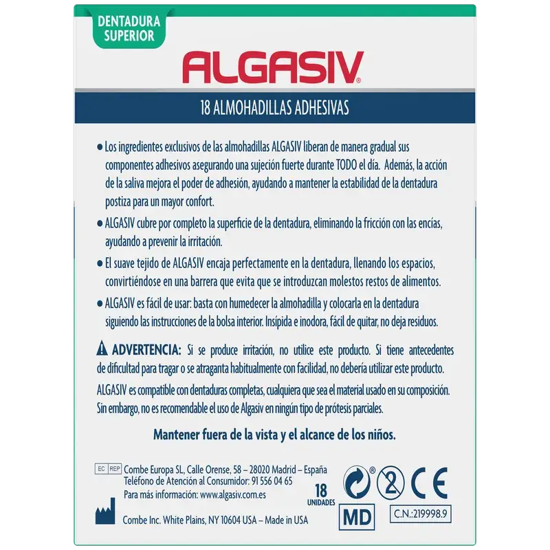 Algasiv Superior Pads 18 pz.