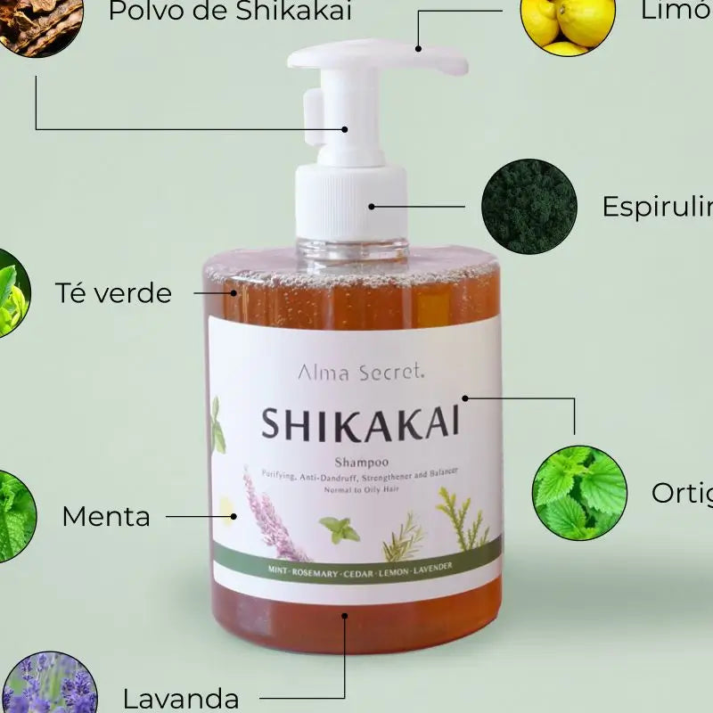 Alma Secret Shikakai Shampoo (perdita di capelli, grasso, forfora e dermatite)