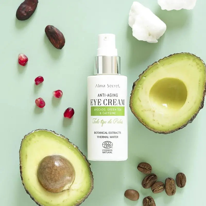 Alma Secret Contorno occhi anti-età con avocado, tè verde e caffeina