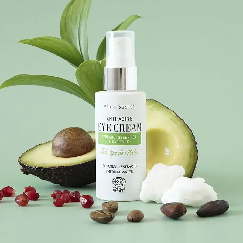Alma Secret Contorno occhi anti-età con avocado, tè verde e caffeina