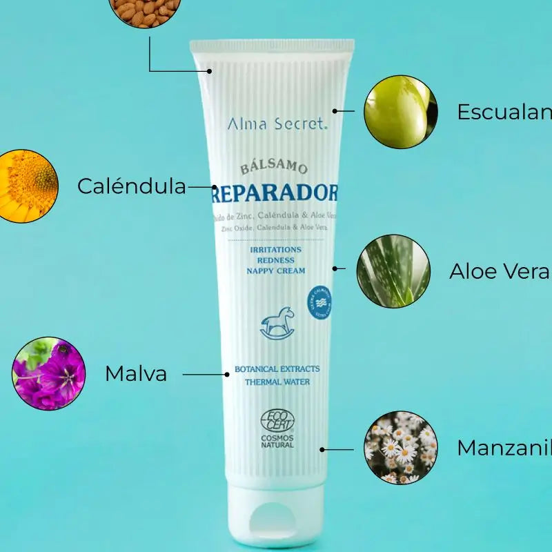 Alma Secret Crema per il pannolino all'ossido di zinco, calendula e aloe