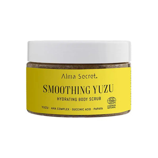 Alma Secret Yuzu Scrub per il corpo con Aha, enzima della papaya e acido succinico