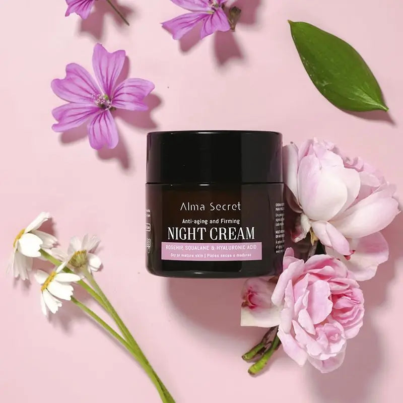 Alma Secret Crema Notte Riparatrice Anti-Età R. Mosqueta, Squalane e Hyalur.