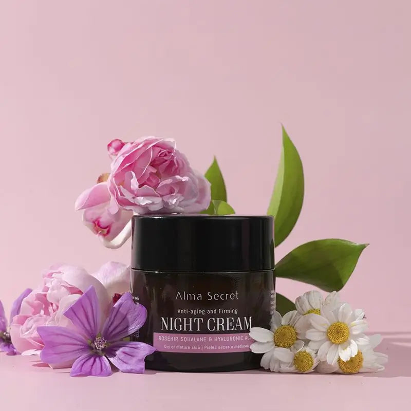 Alma Secret Crema Notte Riparatrice Anti-Età R. Mosqueta, Squalane e Hyalur.