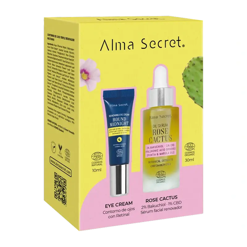 Alma Secret Pack Rose Cactus 30 Ml + Contorno occhi Midnight Retinal 10 Ml
