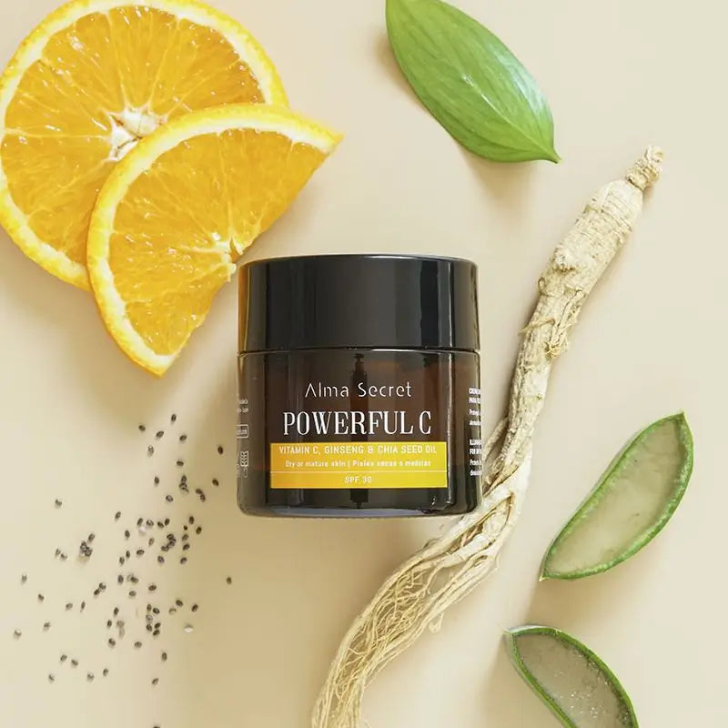Alma Secret Powerful C Con vitamina C, ginseng e chia. Spf 30