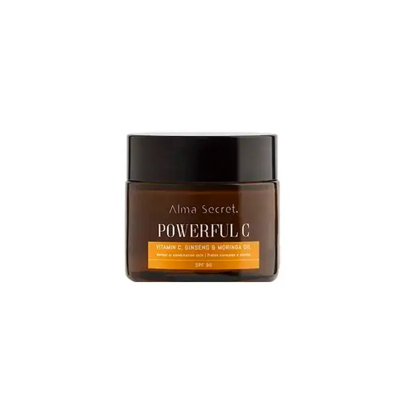 Alma Secret Powerful C Con vitamina C, ginseng e moringa. Spf 30