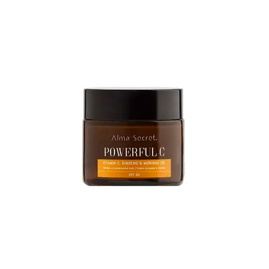 Alma Secret Powerful C Con vitamina C, ginseng e moringa. Spf 30