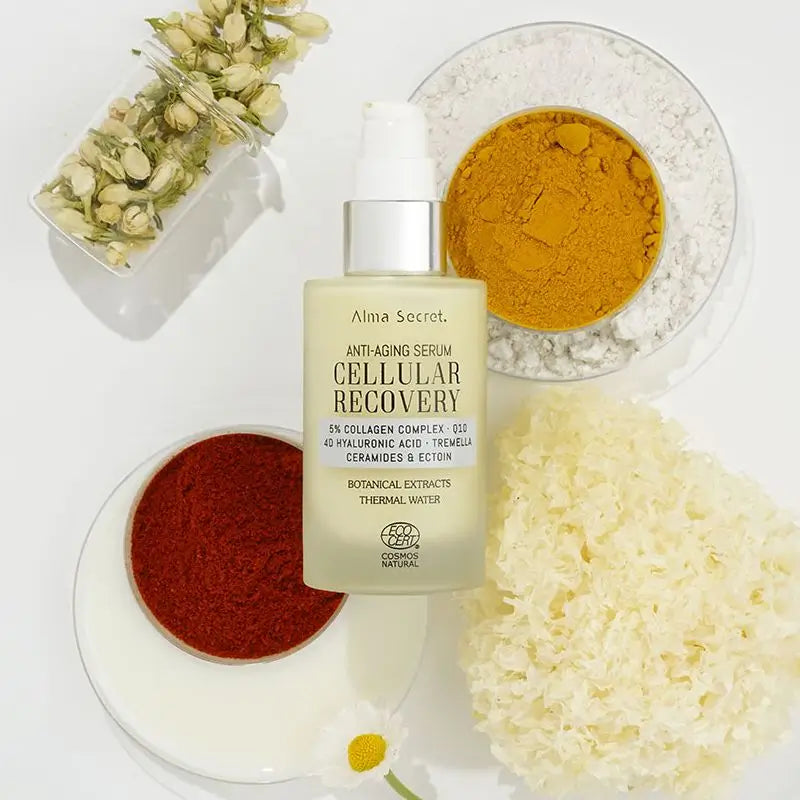 Alma Secret Cellular Recovery Serum 5% Complesso di Collagene, Q10, Acido Ialuronico 4D, Tremella, Ceramidi ed Ectoina