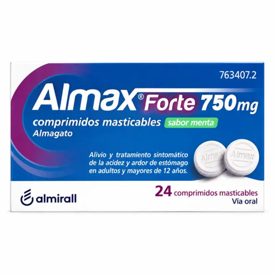 Almax 750 Mg gusto menta piperita, 24 compresse masticabili