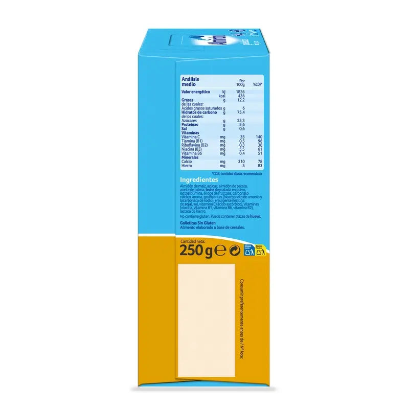 Almirón, Biscotti per bambini senza glutine, da 4 mesi, 250g