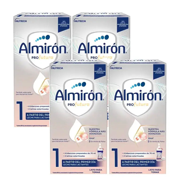 Almirón Profutura 1 Mini Bottiglie, Confezione 16 x 70 ml, 1.120 ml