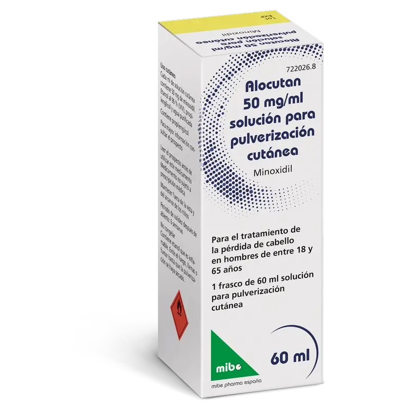 Alocutan 50 mg/ml Minoxidil Soluzione Spray Cutanea 1 Flacone, 60 ml