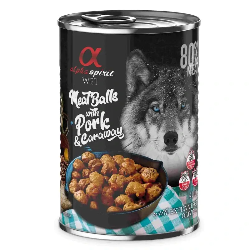 Alpha Spirit Polpette di carne di maiale al cumino Box 6X400Gr