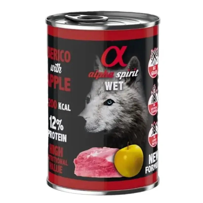 Alpha Spirit Canine Maiale C/Mela Amar. Lattina 6X400Gr