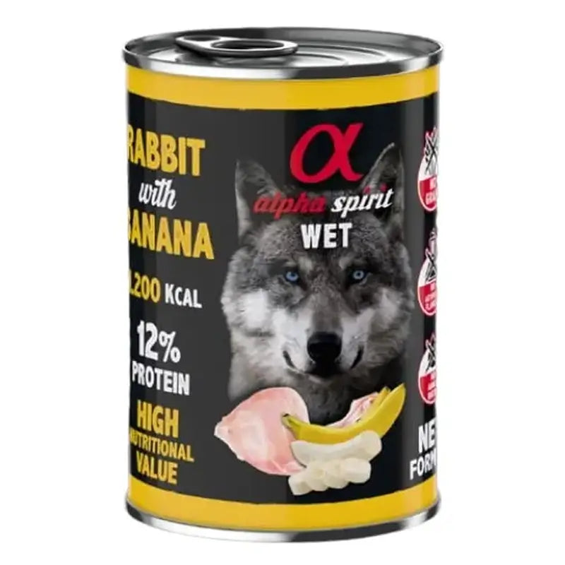 Alpha Spirit Coniglio Canino Con Banana Lattina 6X400Gr