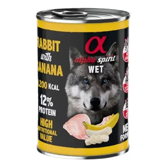 Alpha Spirit Coniglio Canino Con Banana Lattina 6X400Gr