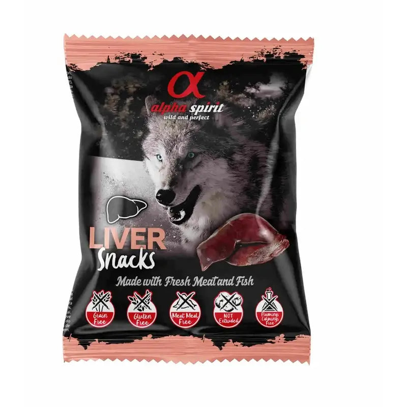 Alpha Spirit Snack di fegato canino 24X50Grs