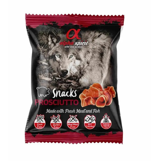 Alpha Spirit Snack di prosciutto per cani 24X50Grs