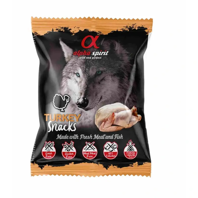 Alpha Spirit Snack di tacchino per cani 24X50Grs