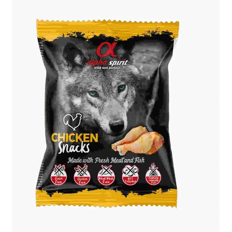 Alpha Spirit Snack di pollo per cani 24X50Grs