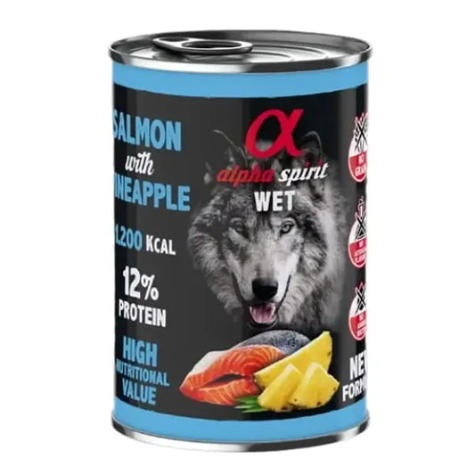 Alpha Spirit Canine Salmone con Ananas Lattina 6X400Gr