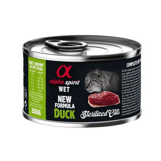 Alpha Spirit Feline Anatra sterilizzata in scatola 6X200Gr