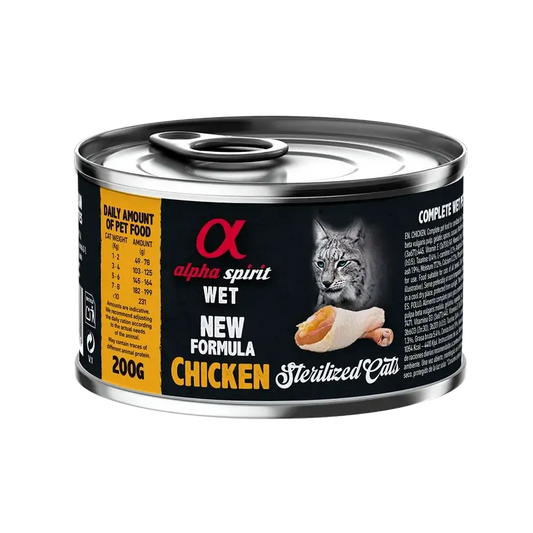 Alpha Spirit Feline Pollo Sterilizzato Scatola 6X200Gr in Scatola