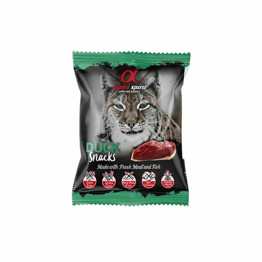 Alpha Spirit Snack felino all'anatra 24X50Grs