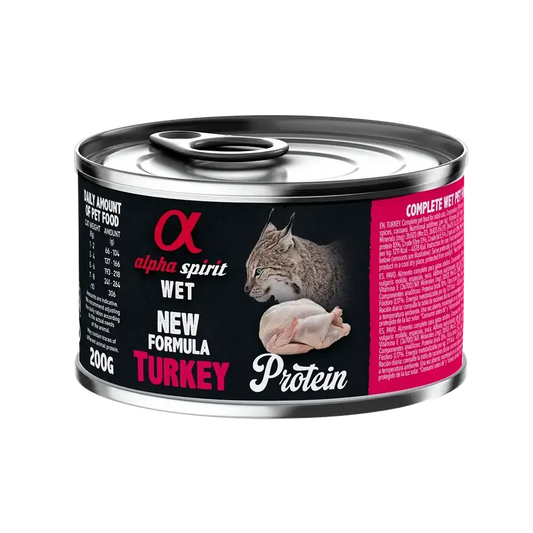 Alpha Spirit Feline Tacchino in scatola 6X200Gr